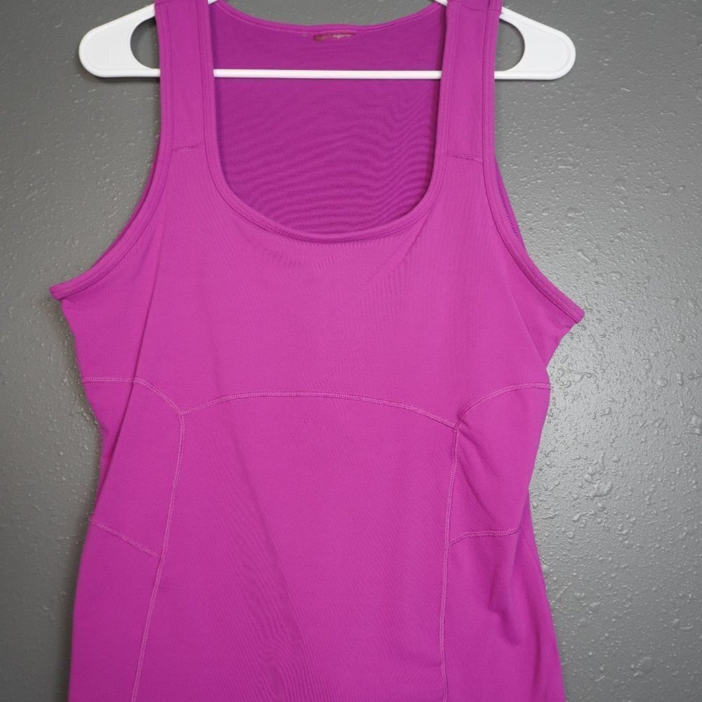 Athleta Womens Pinkish Purplish Sleeveless Razorback Top Size 19inch Pit To Pit
